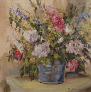 Bloemen in een emmer
